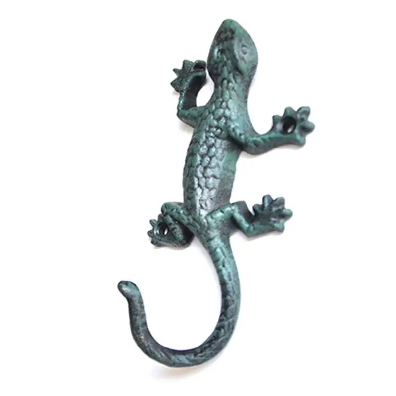 2024 New Retro House Lizard Garden Hook Key Hanger Garden Decoration Rack Wall Door Decor