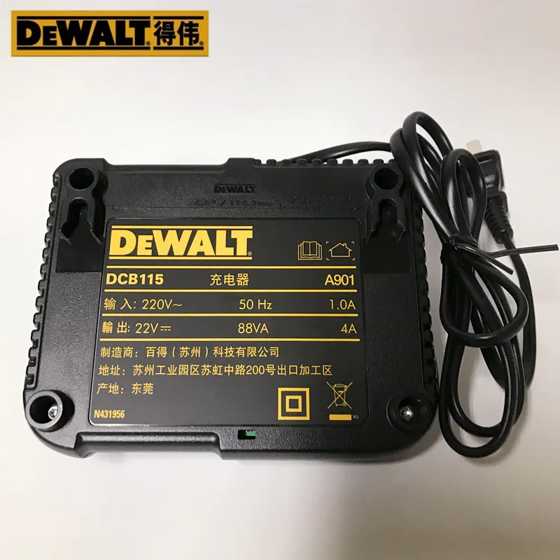 Зарядное устройство DCB115 220-240 В для DEWALT DCH133 DCD996 DCD995 DCD991 DCD990 DCD796 DCD795 DCD790 DCD785 DCD777 DCD735 DCD730 DCF889