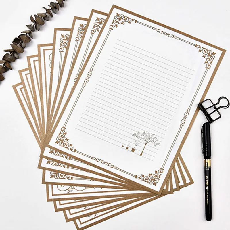 8pcs Lot High Quality European Retro Letter Pad Confession Invitation Writing Paper Romantic Pattern Creative Stationery