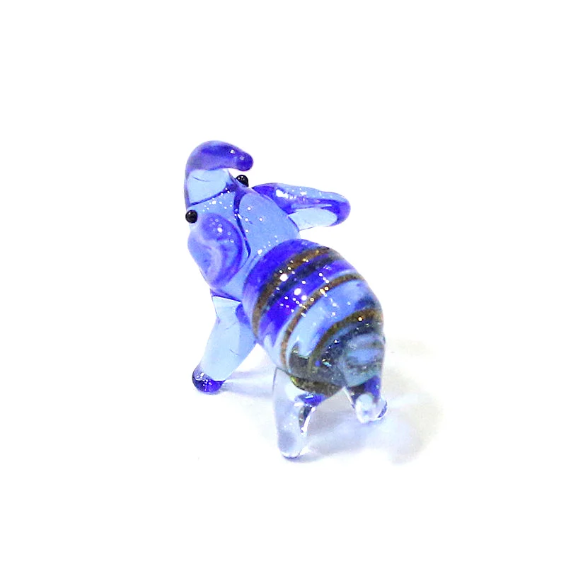 Cute Handmade Glass Elephant Mini Figurine Ornaments Japan Style Tiny Cartoon Animal Statue Home Fairy Garden Decor Accessories