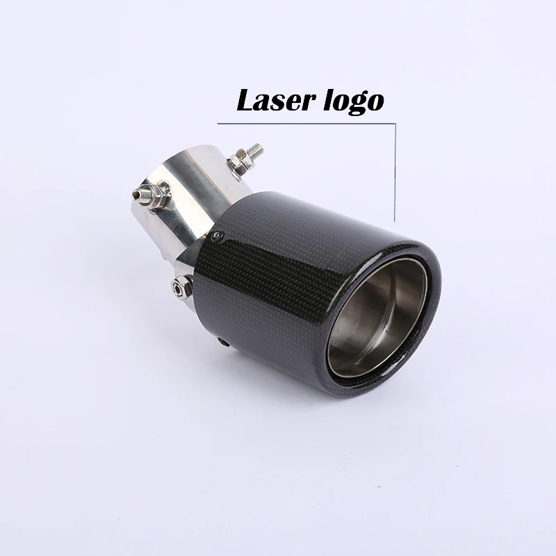 Universal 63-89mm 63-101mm Carbon Fiber Car Exhaust Tailpipe Muffler Tube For Car Tuning Modified Glossy Matte