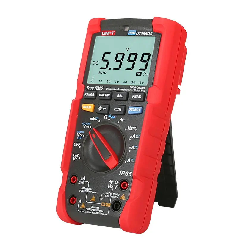 UNI-T UT195DS Multimetro industriale impermeabile Torcia IP65 UT195E Misurazione della tensione LoZ Multimetro digitale a vero RMS