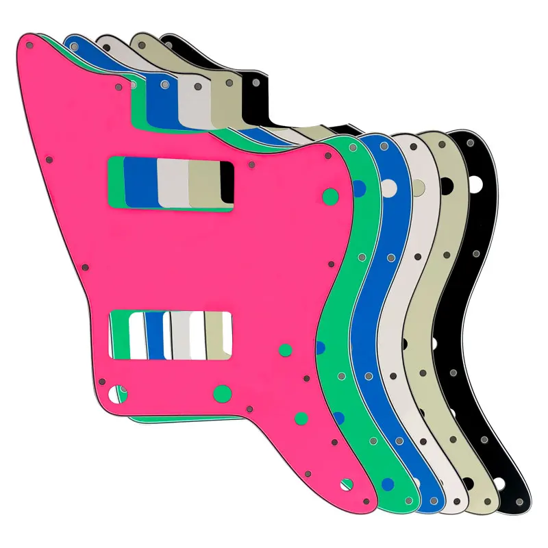 

Guitar Parts For US No Upper Controls Jazzmaster Style Guitar Pickguard With P90 Pickups Scratch Plate Replacement Flame Pattern