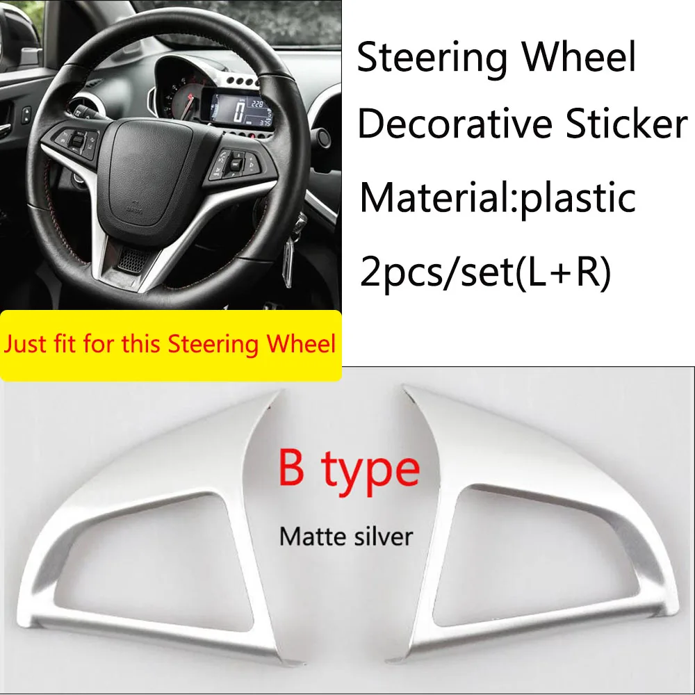 Car Styling Accessories Trim interior Steering Wheel Decorative Sticker For Chevrolet Orlando Cruze Trax Aveo Sonic Onix Cobalt