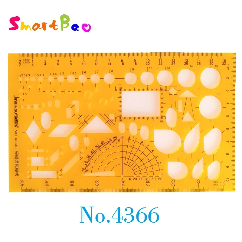 Heating and Ventilation Engineering Drawing Template Air-Conditioning Drafting Ruler No.4366