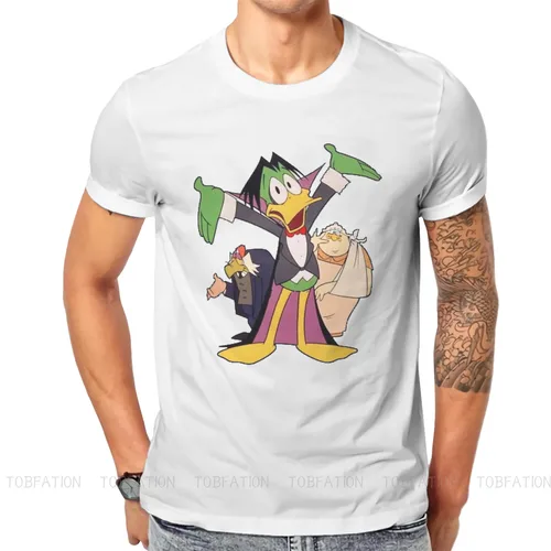 Camisetas de algodón 100% con dibujos animados de contar Duckula para hombre, camiseta de tres personas personalizada, camisetas Hipster, talla S-6XL