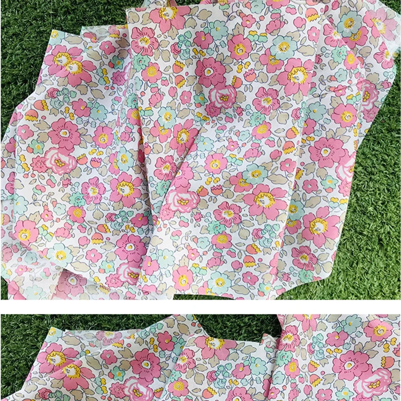 

50CM New 80S Liberty Cotton Fabric For Kids Baby Sewing Cloth Dresses Skirt Sewing Fabric DIY Handmade Designer Patchwork