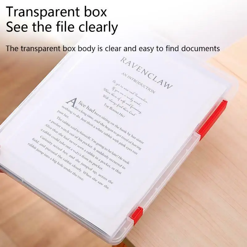 Imagem -05 - Pasta de Arquivo de Documentos de Plástico Portátil Transparente Arquivamento Bolsa de Armazenamento para Escritório Estudante Bussiness Suprimentos Novo 1pc a4