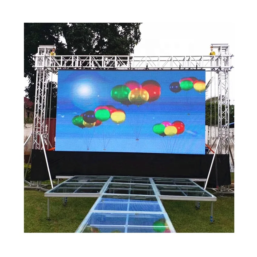 

P4.81 500x1000mm 104*208dots SMD1921 Outdoor Die Cast Aluminum Cabinet RGB LED Display For Advertising Video Wall Led Screen