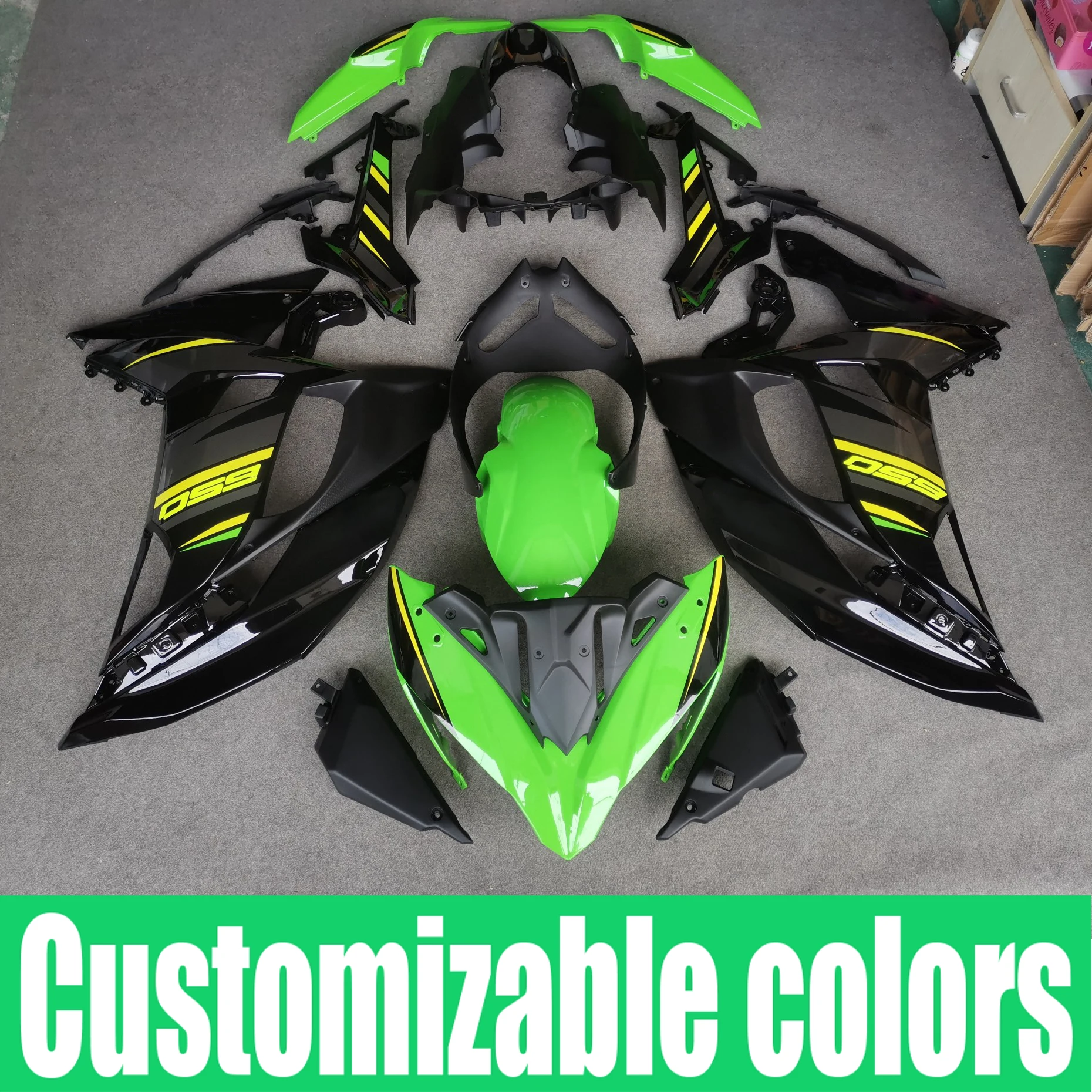 Fit For KAWASAKI Ninja 650 2017 - 2019 2018 EX650 ER-6F ER6F Motorcycle ABS Fairing Bodywork Kit Panel Set