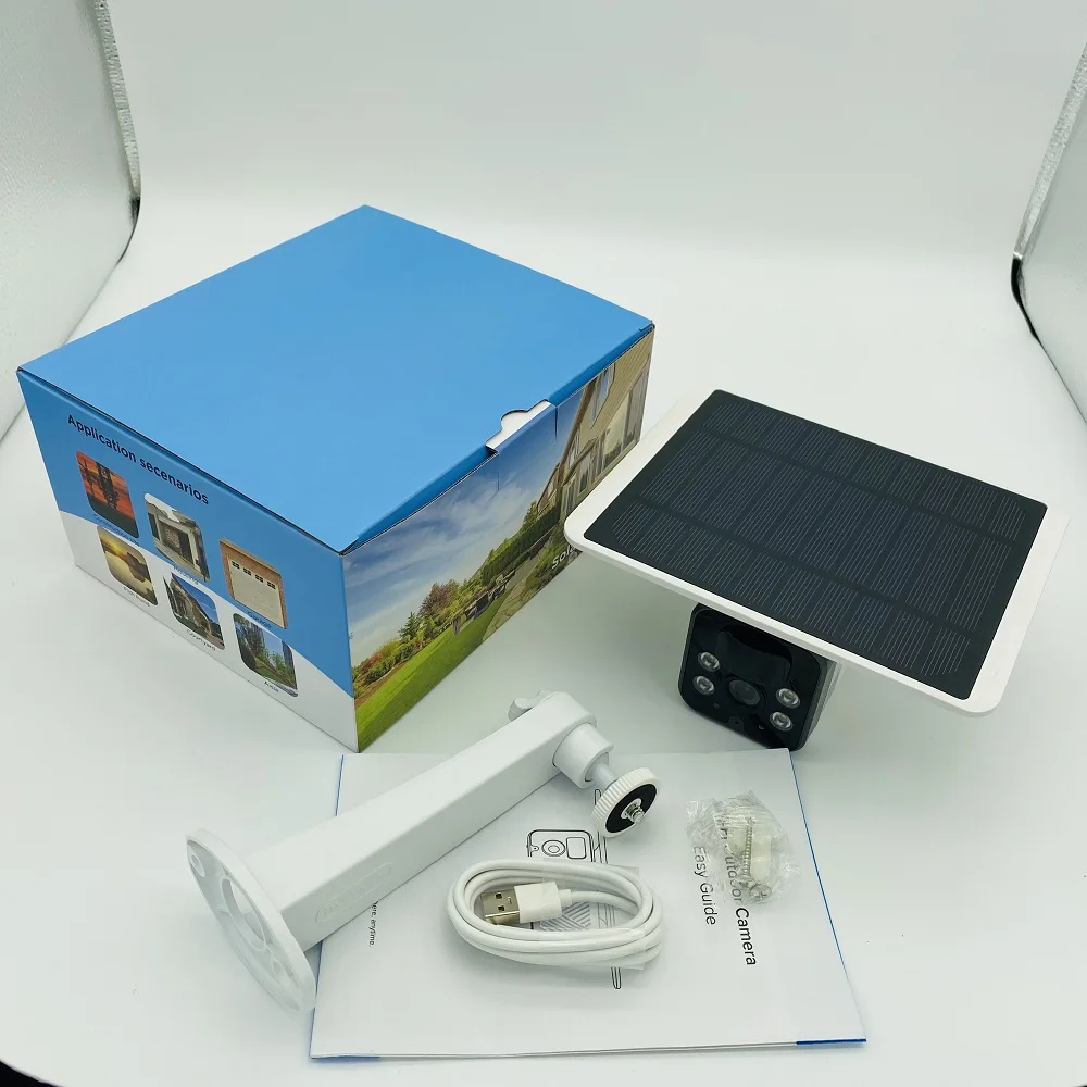 Imagem -05 - Gsm Cartão Sim Câmera ip 1080p wi fi ao ar Livre 18650 Bateria Solar Powerd Pir Movimento Alarme Cor Visão Noturna Câmera de Segurança em Casa 4g