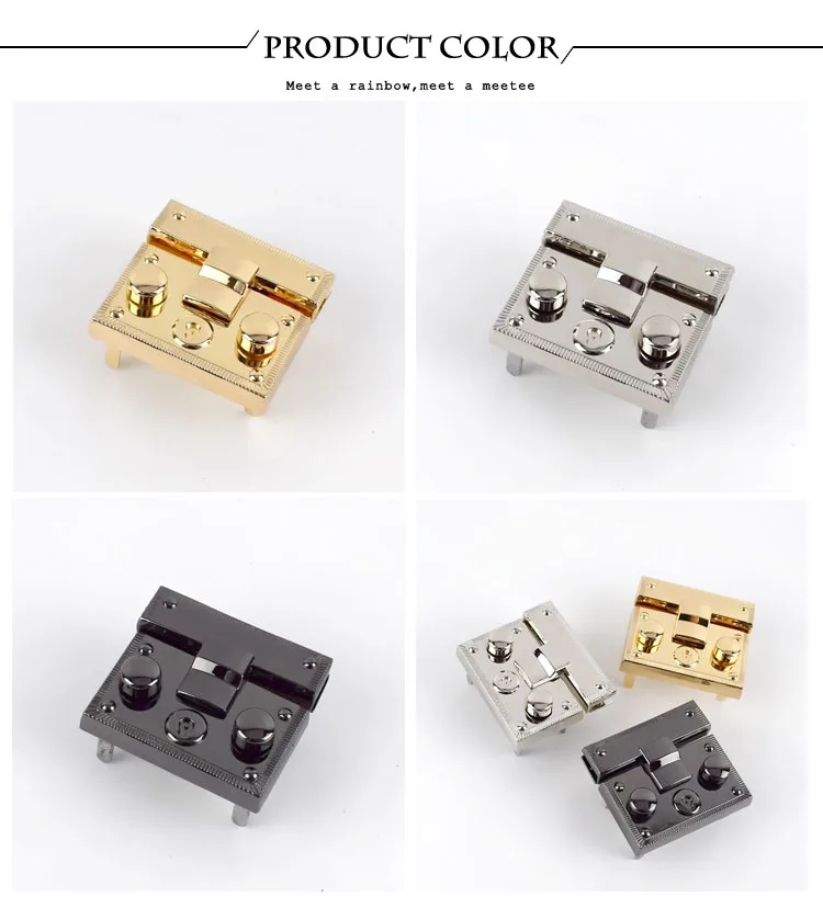 2/5Pcs Deepeel 40X45mm Metal Snap Lock Handbag Clasps Closure Buckle DIY Purse Twist Turn Locks Bags Replacement Accessories