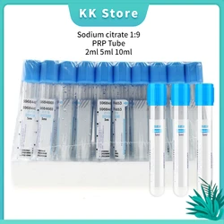 50pcs/lot Medical  Vacuum Blood Collection Tube Sterile PET Disposable Lab Test Tubes Sodium Citrate 1:9 2ml 5ml 10ml