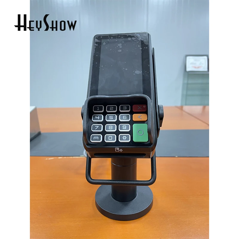 360 Rotate Adjustable POS Machine Holder Cashier Credit Card Machine Stand Base Flexible Security POS Bracket With Long Claw