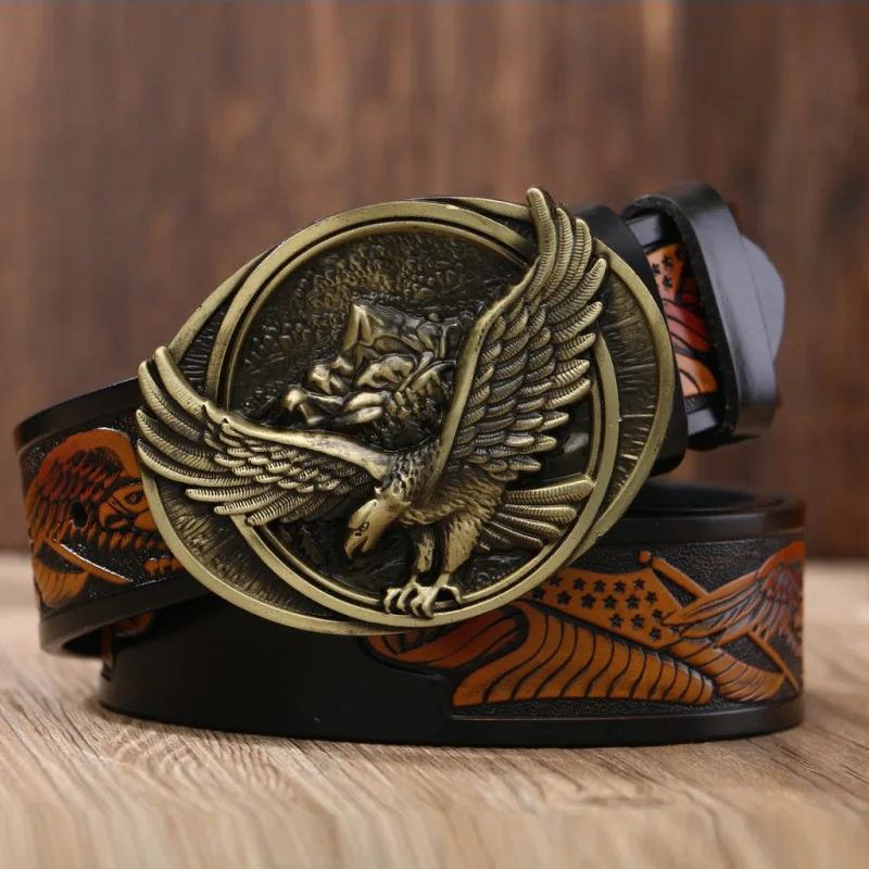 Western Cowboy Zinc Alloy Ranch Rope Eagle Buckle