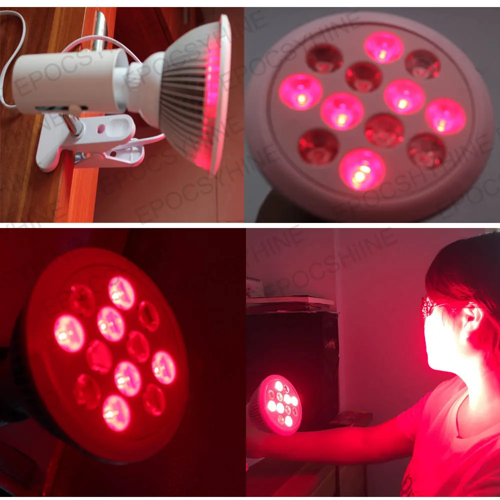 24W Red Light Therapy Bulbs 660nm Red 850nm Near Infrared Light Therapy Device for Skin and Pain