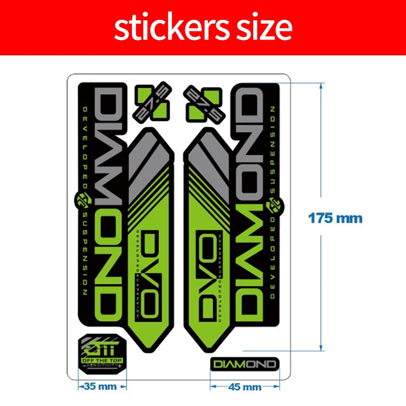 READU bicycle stickers DVO Diamond MTB Fork Sticker bicycle front fork decal