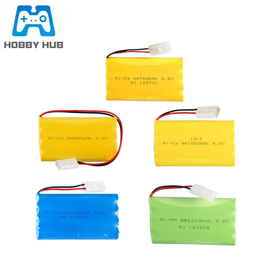 9.6V 700mAh 800mAh 1000mAh 1400mAh 1800mAh 2400mAh For RC Toys Cars boats guns security facilities AA 9.6V Ni-Cd / Ni-MH battery