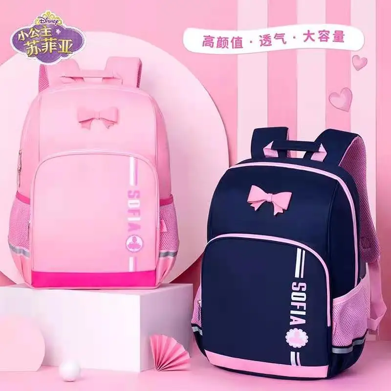 Disney Sofia School Bags For Girls Primary Student Shoulder Backpack Orthopedic Large Capacity Grade 1-5 Teenage Gifts Mochila