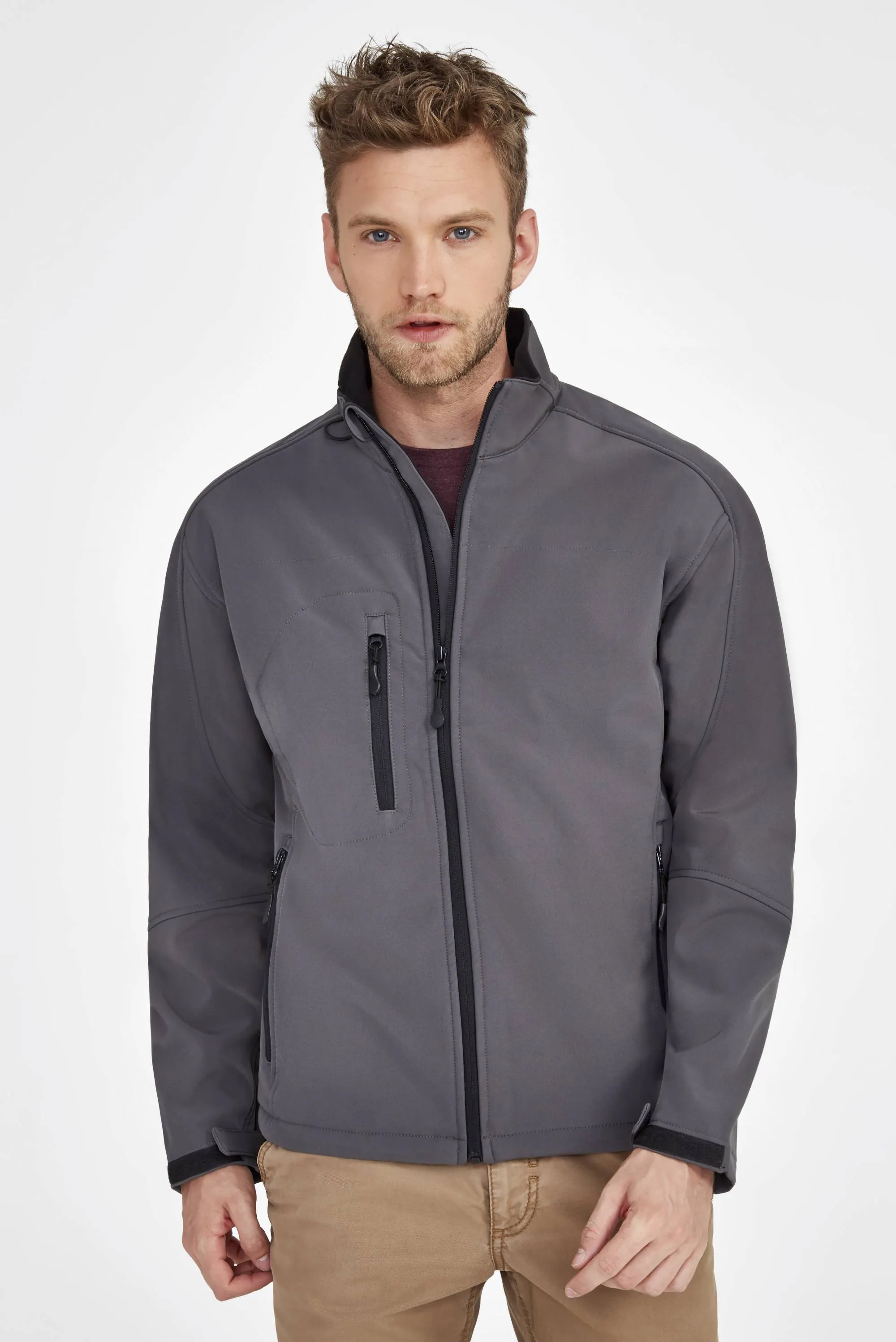 SOFTSHELL Jacket with zipper-waterproof and breathable-RELAX MEN