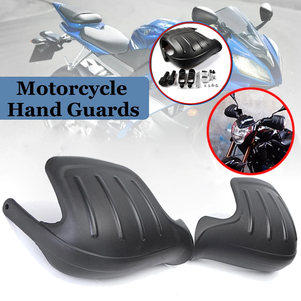 

1 Pair PP Motorcycle Wind Deflector Handguard Hand Guard Protector Shield Black