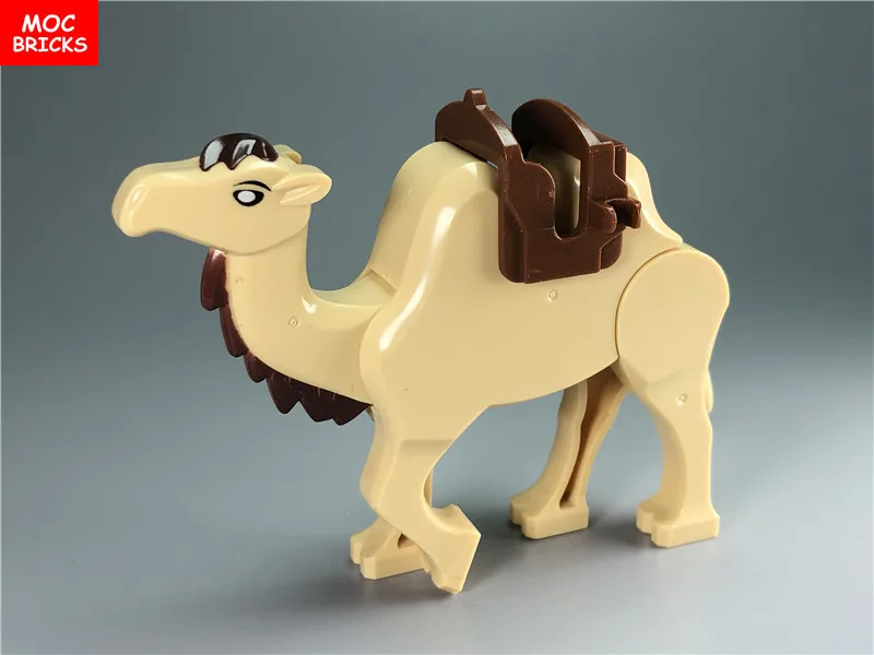 Single Sale MOC Bricks Animal Camel Desert Explore Mounts Educational Building Blocks figure DIY Toys for children Dolls gifts