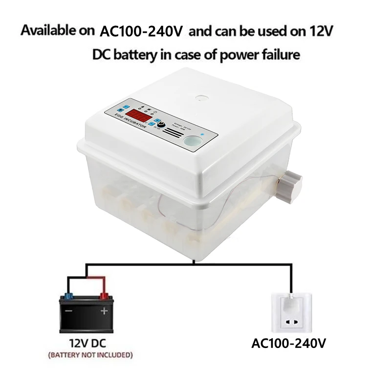 110V/220V Haushalts 16 Eier Inkubator Doppel Power Intelligente Automatische Ei Schlupfbrüter für Huhn Ente Gans Taube vogel Wachtel