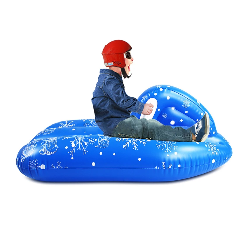 Inflatable Snow Tube Floated Skiing Board Winter Skating Sled Boat Ski Circle with Handle Winter Snow Toy Skiing Accessories