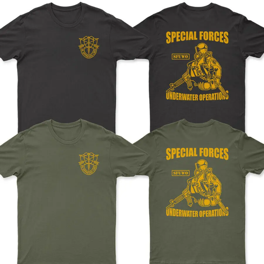 

Special Forces Underwater Operations SFUWO Combat Diver T-Shirt. Summer Cotton Short Sleeve O-Neck Mens T Shirt New S-3XL