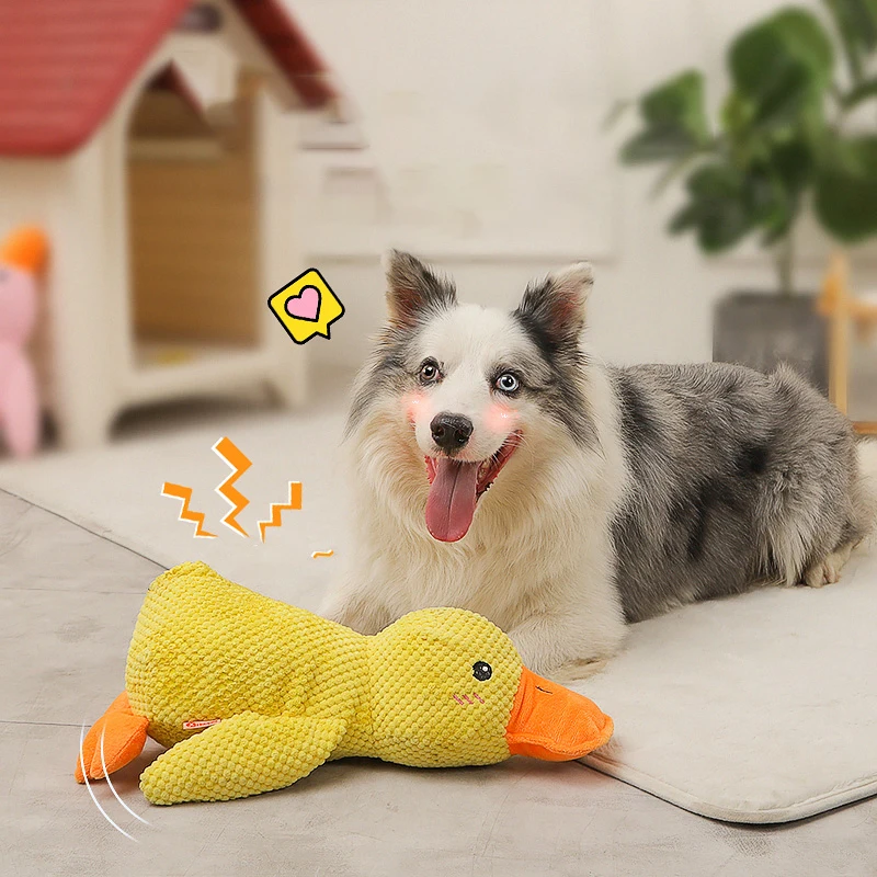 HOOPET Dog Sleeping Toy Duck Chew Sounding Toy for Small Medium Large Dogs Outdoor Interactive Pet Training Toy Dog Accessories