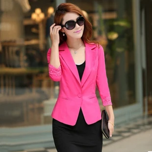 Female slim blazer femme outerwear spring summer women blazer feminino chaqueta mujer casaca mujer blanca yellow jacket abrigo