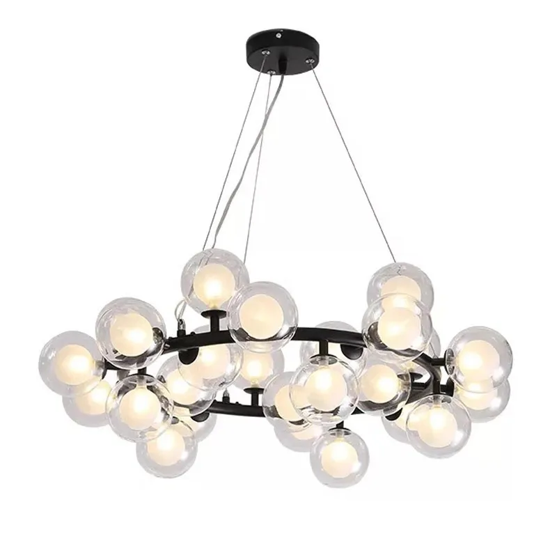 luz pingente para o quarto sala de estar cozinha mesa jantar bar decoracao casa moderna led abajur vidro lampada suspensao ouro preto 01