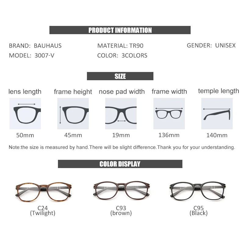 Women ultem Glasses Frame Men Vintage Round Clear Lens Glasses Optical Spectacle Frame 3007-V