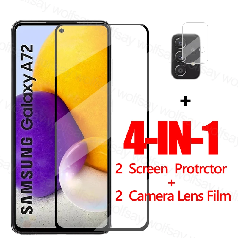 

9H полное клеевое стекло для Samsung Galaxy A72 защита экрана закаленное стекло для Samsung A72 Защитная пленка для телефона для Samsung A72