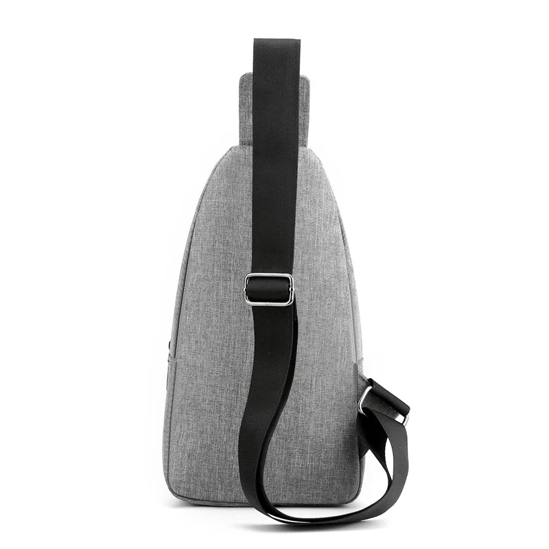 Men Multifunctional bags Oxford fashion shoulder bags Outdoor travel Mobile phone chest package large capacity headphones hole