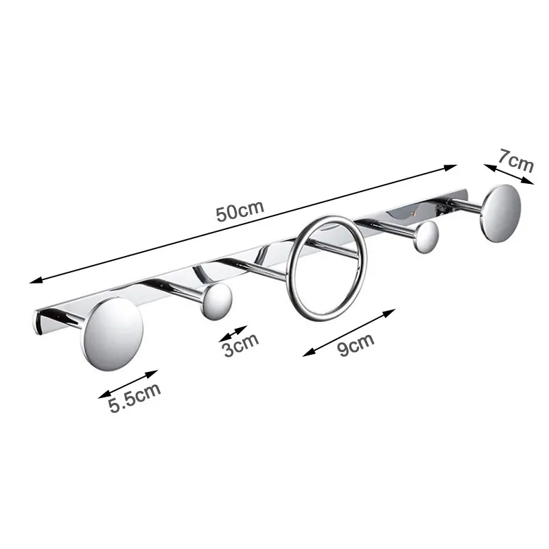 Imagem -05 - Latão Cabide Rack Fixado na Parede5 Tri Ganchos Metal Cabolsa Gancho Ferroviário para Cabolsa Chapéu Toalha Bolsa Robes Banheiro Entrada