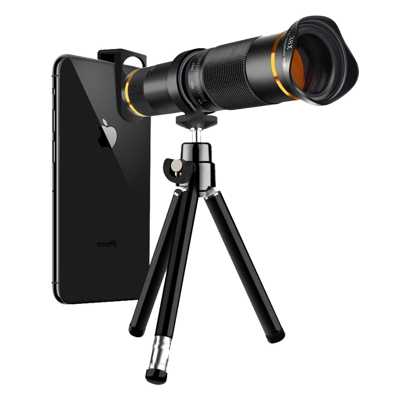 38X Telecope Lens 4K HD Universal Telephoto Phone Camera Lens for iPhone Smartphone Sumsung Mobile Lens Kit include Tripod