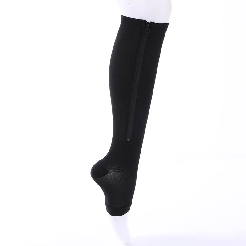 Burn Fat Zipper Compression Socks Women's Slim Sleeping Beauty Leg Prevent Varicose Veins Socks Medias De Mujer