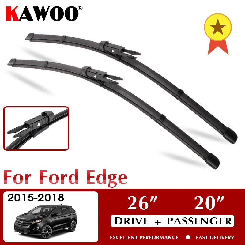 

KAWOO Wiper Car Wiper Blade For Ford Edge 2015-2018 Windshield Windscreen Front Window Accessories 26"+20" LHD RHD