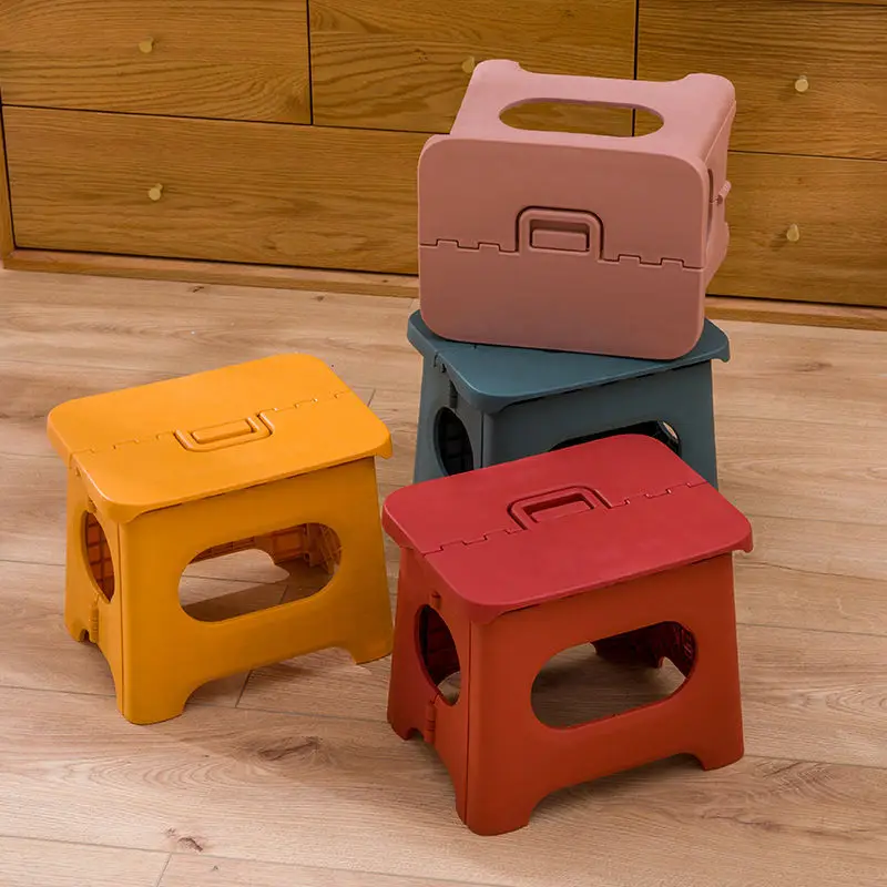 Thickened Plastic Folding Stool Outdoor Home Portable Chair Modern Simplicity Waiting For Fishing Ottoman Living Furniture Stool