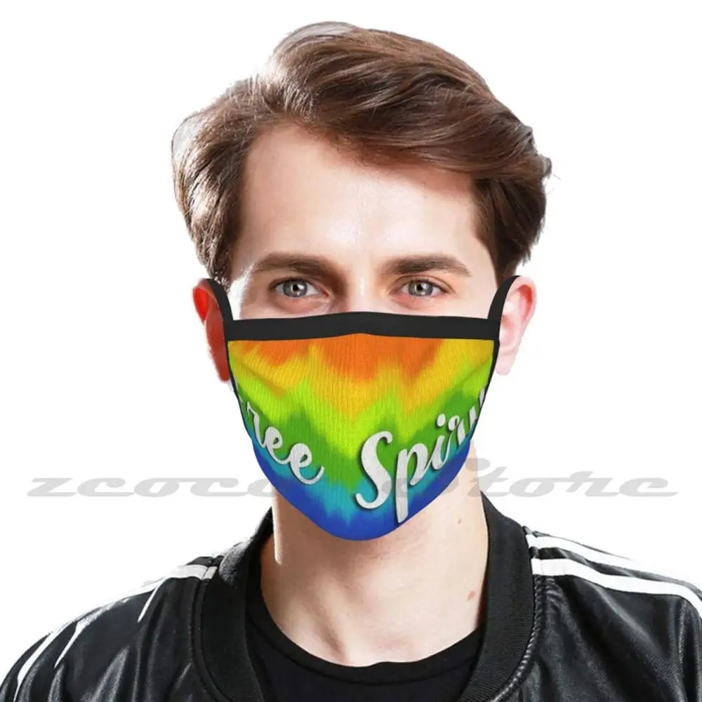 Free Spirit Custom Pattern Washable Filter Pm2.5 Adult Kids Mask Khalid Nature Real Authentic People Pride Rainbow Spirit Pride