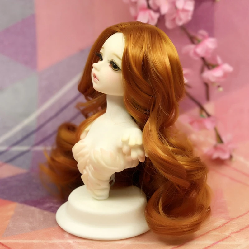 1/3 1/4 1/6 1/8 Fashion Wavy Style  Hair High Temperature Wire BJD Wig For Toy Doll