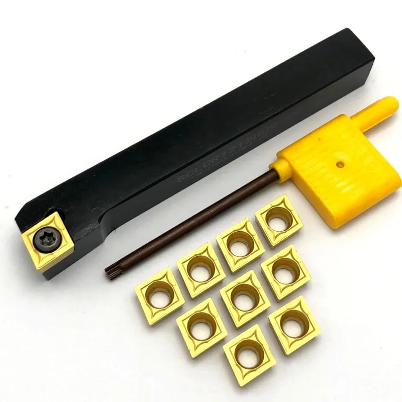 SCLCR1212H09 SCLCR1616H09 SCLCR2020K09 винтовой Тип 95 градусов держатель внешнего токарного инструмента + 10 шт CCMT09T304 режущая вставка