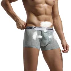 TOQUCL 2pcs Sports Men's Underwear Pants Extra pouch Boxers Breathable Fitness Sexy Underwear XL-5XL Men Cuecas Boxer Underpants