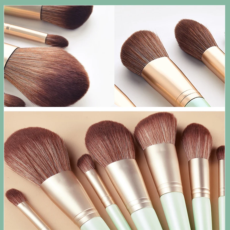 13Pcs Makeup Brushes Set Wholesale Wood Handle for Powder Foundation Blush Eye Shadow Eyebrow Professional Make up Brush Tool