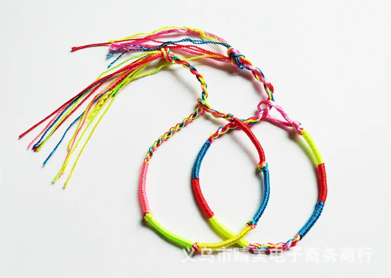 12 X Handmade Brazilian Woven Handmade Cotton Thread String Friendship Bracelets