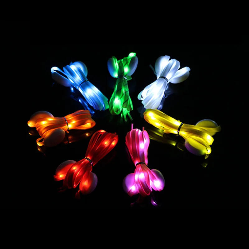 Novo led esporte sapato cadarços luminosos brilho sapato cordas redondas flash luz cadarços sem gravata preguiçoso sapato laços festa decoração