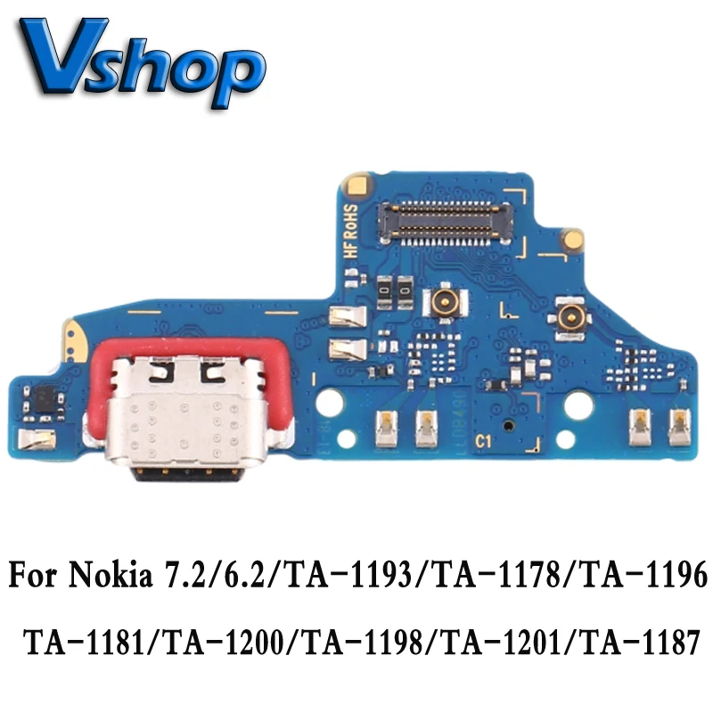 Charging Port Board for Nokia 7.2/6.2/TA-1193/TA-1178/TA-1196 Charging Port Board Cellphone Replacement parts USB Charger Board