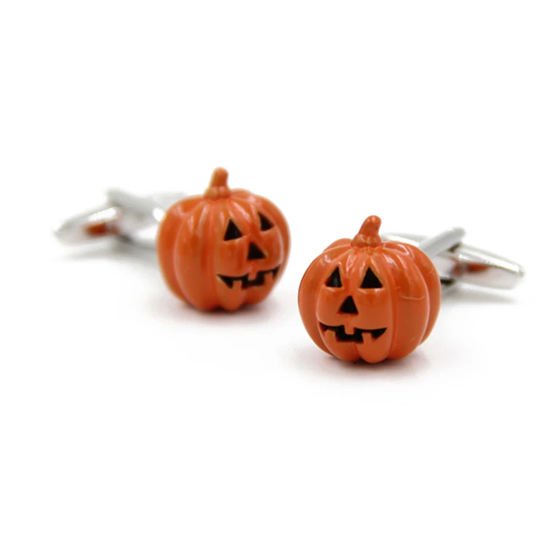 WHOLESALE Men's Fashion Christmas Cufflinks Cuff Links High Quality Luxury Halloween Pumpkin Style Jewelry for Mens Shirts