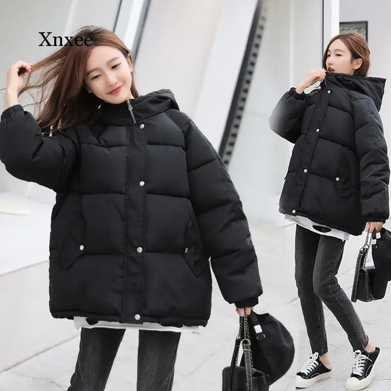 

Winter women Parkas coat 2020 casual thicken warm hooded padded jackets Female solid colorful styled outwear snow jacket